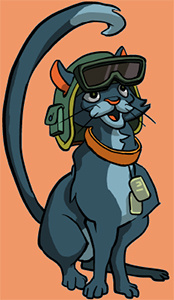 Bn Cat apps cartoony cel shaded character design concept art games illustration