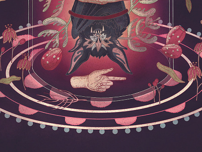 Artery skein: My monster heart art bat devil digital art drawing floral girl illustration ink mixed media snake watercolor