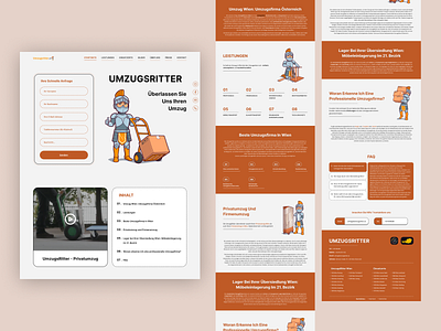 Moving Company Website - UMZUGSRITTER graphic design ui ux web