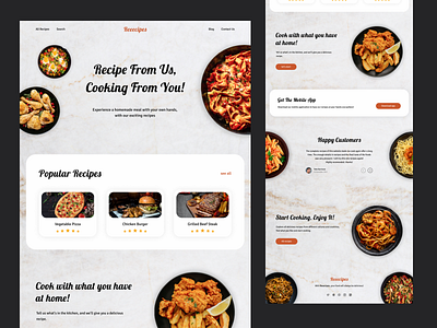 Reeecipe - Food recipe landing page🍔