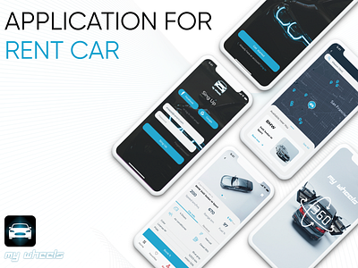 App for rent car app branding graphic design logo ui ux