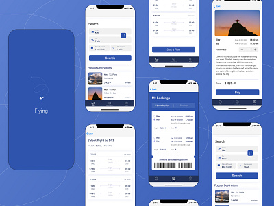 App for booking air tickets app design illustration ui ux