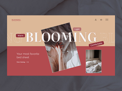 Online store of your favorite bed sheet design fashion graphic design logo ui