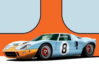 Ford GT40 illustration design illustration vector