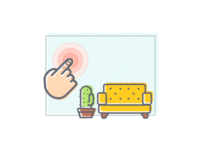 Touch To Paint ui ux illustration design