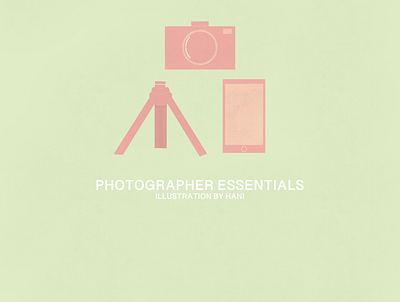 Photographer’s essentials graphic design illustration minimal photographer vector art