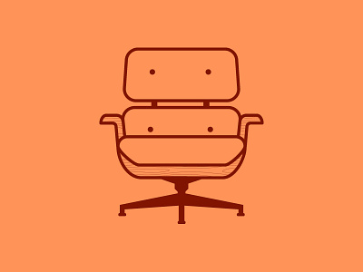 Eames Lounge Chair chair eames icon illustration
