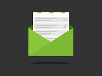 Flat - Job Alerts Icon email feature flat icon illustration mail rebound ziprecruiter