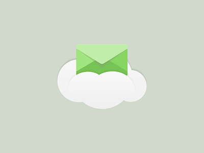 Email in the cloud cloud email envelope flat green icon ziprecruiter