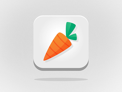 Carrot Icon carrot green groceries icon illustration orange organic