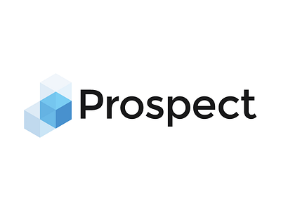 Prospect blue brand geo home logo poly prospect real estate