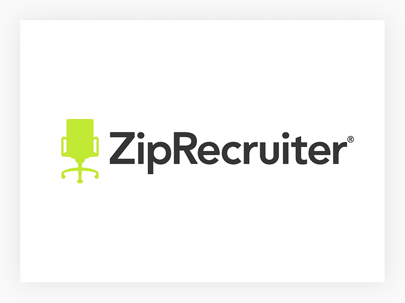ZipRecruiter Logo Refresh after effects animation avenir brand chair gif green illustrator logo minimal ziprecruiter