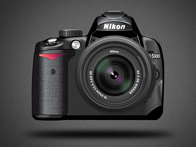 Nikon D5000 camera illustration lens nikon