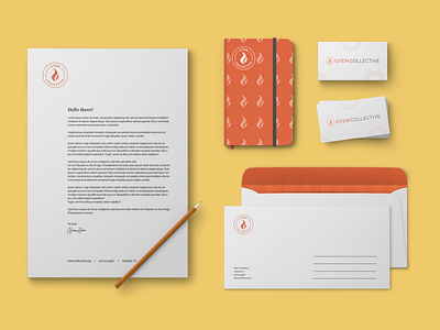 Non-profit Brand Identity brand brand identity branding business card circles envelope fire flame identity letterhead nonprofit orange yellow