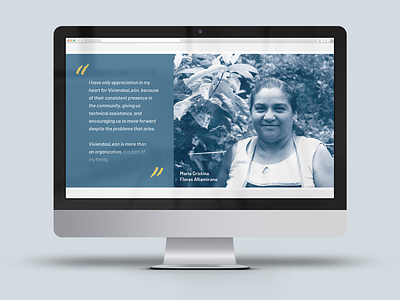 ViviendasLeon Website blue honduras interface landing page nonprofit quote rustic testimonial ui web design website