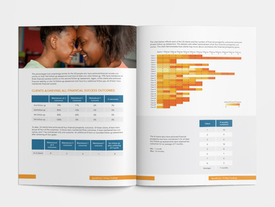 Report Design booklet charts figures graph graphs icons marketing non profit nonprofit orange report report design tables