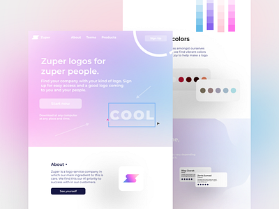 Zuper UI app design logo ui vector