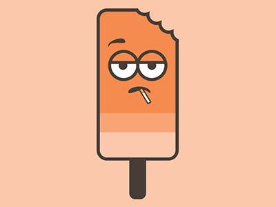 American Dreamsicle cartoon cigarette dreamsicle illustration vector