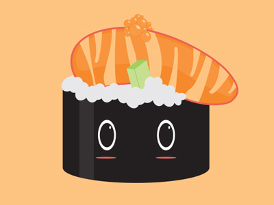 Sushi cute design flat illlustration sushi vector