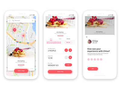 RateMe Booking and Rating Flow design flow mobile ux visual