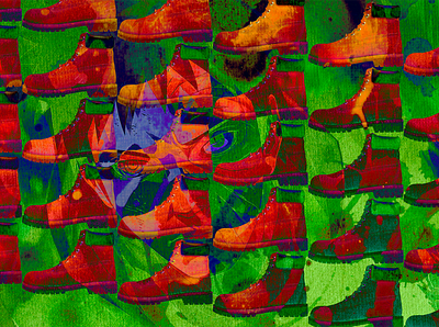 Substance - Illustration abuse art artwork colorful design digital drug graphic design green illustration marijuana psychedelic psycho punk shoe splash stoner substance surreal timberland