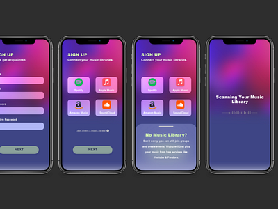 Wubly: Music App Sign-Up Flow