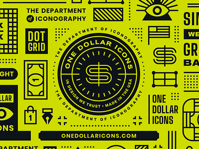 One Dollar Icons • Brand Pattern branding design download icon icons iconset linecons logo pattern website