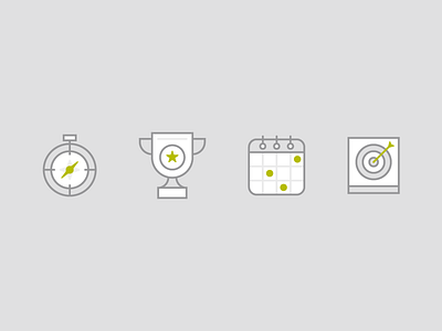 Service Icons branding calendar chart compass design icons services simple trophy website