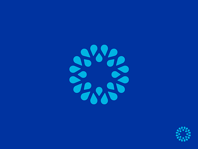 WIP Water Mark Direction 2 blue brand branding circle design grid identity logo mark water