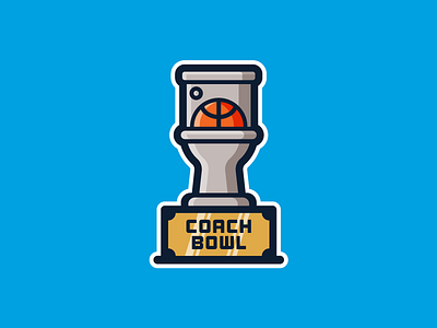 Coach Bowl Trophy badge branding design identity logo mark podcast trophy type
