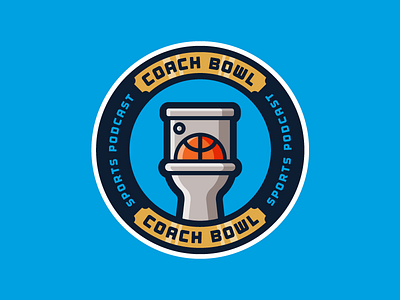 The Coach Bowl Podcast Badge badge branding design identity logo mark podcast trophy type