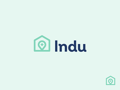 Indu Logo branding business care design healthcare home ireland logo mark startup type wordmark