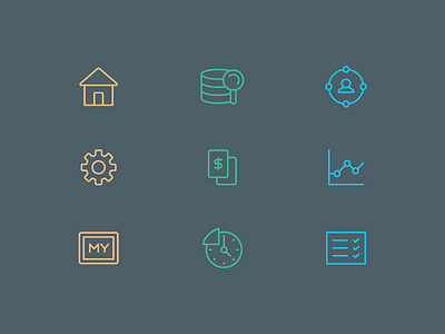 Burgess Navigation Icons analytics app branding co motion database design healthcare icons navigation network