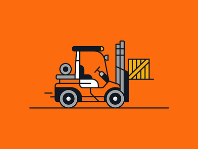 Toyota Forklift animation branding design icon identity illustration orange video