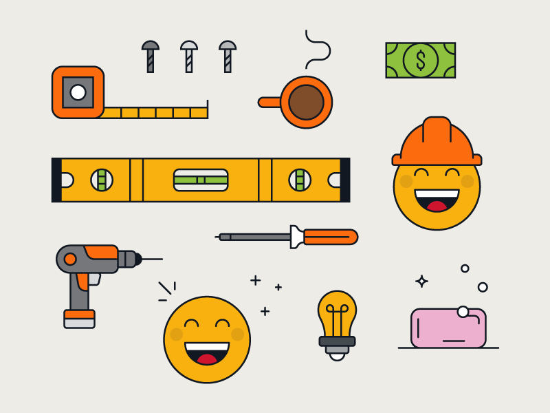 Toyota Assets soap money ruler video animation icons illustration branding design