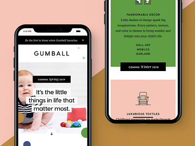 Gumball Landing Page branding design dribbble gumball identity kids packaging ui ux website