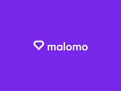 Malomo Logo app branding design heart identity logo mark product shipping tracker website