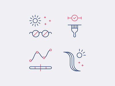 eSalon Highlight Icons branding design hair icon icon set icons illustration product simple website
