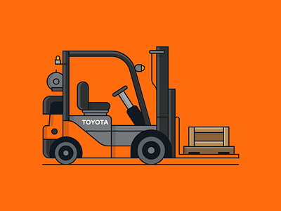 Toyota Vehicle 1/6 branding design forklift icon illustration toyota transporation vector vehicle