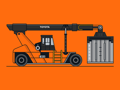 Toyota Vehicle 2/6 branding design forklift icon illustration toyota transporation vector vehicle