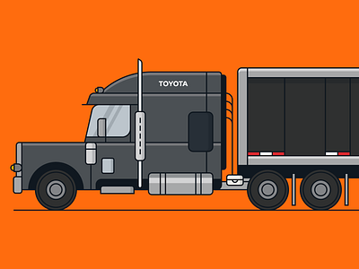 Toyota Vehicle 4/6 branding co motion design icon set illustration semi truck truck vector vehicle