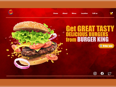 Burger King Landing page branding design graphic design landingpage logo mockup ui uiux webpage