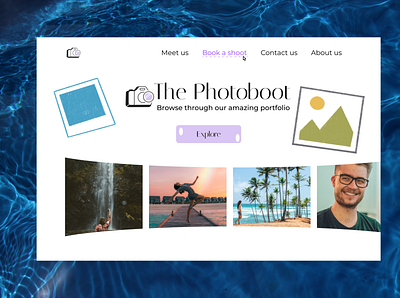 Photoboot: Photographer's portfolio design landingpage mockup ui uiux webdesign website