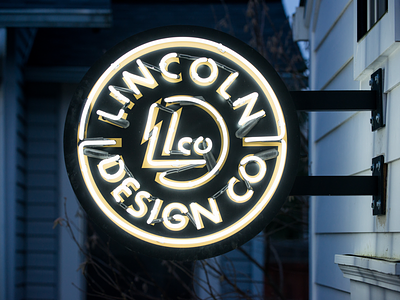 Custom neon sign for Lincoln Design Co. neon neon sign signs