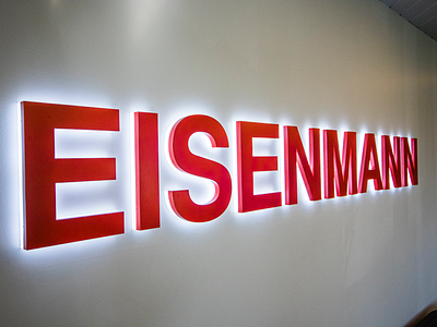 Eisenmann Custom LED EdgeLit Office Sign chicago led office right sign signs way