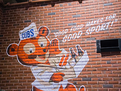Chicago Cubs Hand Painted Mural baseball chicago cubs hand mural murals painted right signs way wrigley