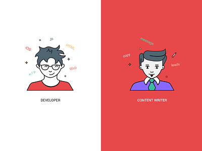 Character Illustrations - Contentstack 17seven built.io character design graphic design illustrations technology