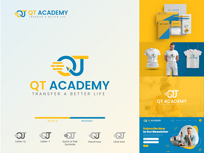 QT Academy Logo and Branding Design ( Latter Q+T Logo )