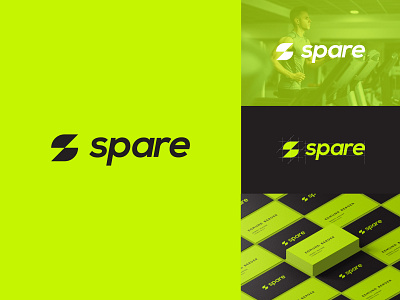 Spare l Gym l Fitness logo And Brand Identity