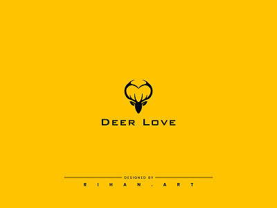 Deer Love | Minimalist Deer Logo